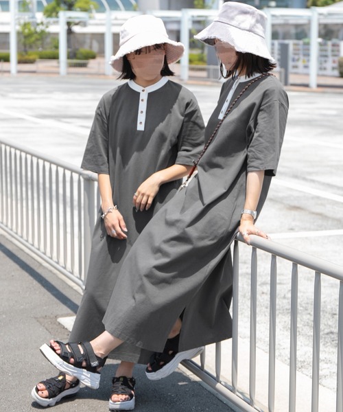 PairPair（ペアペア）の「クレリックバンドカラーワンピース/リンクコーデ対応（ワンピース・レディース・ブルーグリーン/スミクロ/ライトベージュ・FREE）」の22枚目の写真