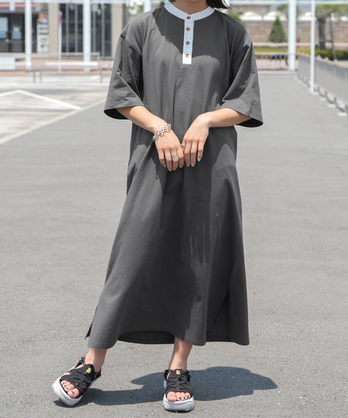 PairPair（ペアペア）の「クレリックバンドカラーワンピース/リンクコーデ対応（ワンピース・レディース・ブルーグリーン/スミクロ/ライトベージュ・FREE）」の10枚目の写真