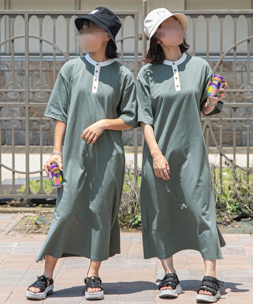 PairPair（ペアペア）の「クレリックバンドカラーワンピース/リンクコーデ対応（ワンピース・レディース・ブルーグリーン/スミクロ/ライトベージュ・FREE）」の5枚目の写真