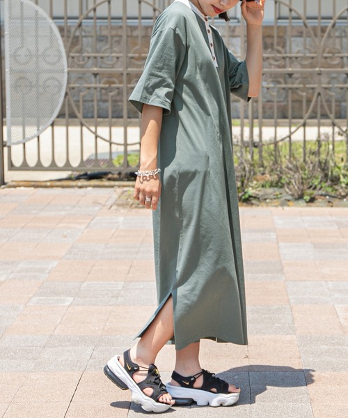 PairPair（ペアペア）の「クレリックバンドカラーワンピース/リンクコーデ対応（ワンピース・レディース・ブルーグリーン/スミクロ/ライトベージュ・FREE）」の16枚目の写真