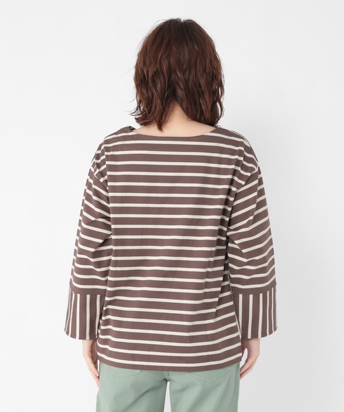 studio CLIP（スタディオクリップ）の「テントラインボーダープルオーバー（Tシャツ/カットソー・レディース・ブラック/ベージュ/ブラウン/グリーン・FREE）」の14枚目の写真