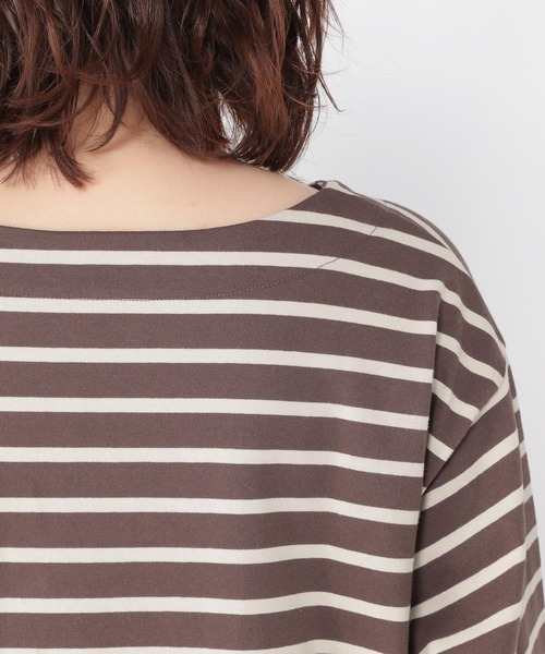 studio CLIP（スタディオクリップ）の「テントラインボーダープルオーバー（Tシャツ/カットソー・レディース・ブラック/ベージュ/ブラウン/グリーン・FREE）」の22枚目の写真