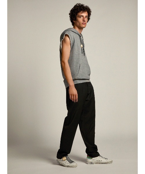 GOLDEN GOOSE（ゴールデングース）の「GOLDEN GOOSE sleeveless hoodie Game EDT Capsule Collection in gray melange（パーカー・メンズ・グレー系その他・SMALL/MEDIUM/X-LARGE/X-SMALL/LARGE）」の5枚目の写真