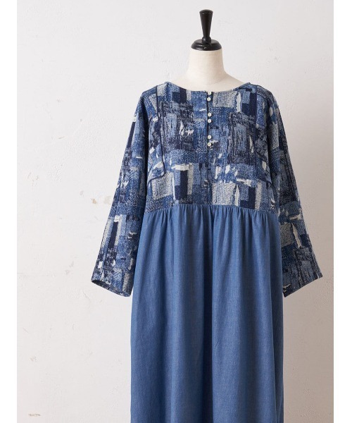 BEARDSLEY（ビアズリー）の「ジャガードデニムワンピース（ワンピース
