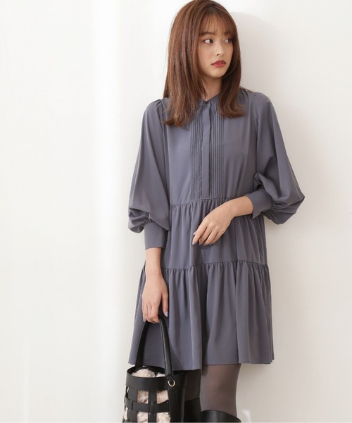 PROPORTION BODY DRESSING（プロポーションボディドレッシング）の「＜Ｅ＞ティアードミニワンピ / 1211247901（ワンピース・レディース・ブルー/ライトピンク/ブラック・MEDIUM/SMALL）」の3枚目の写真