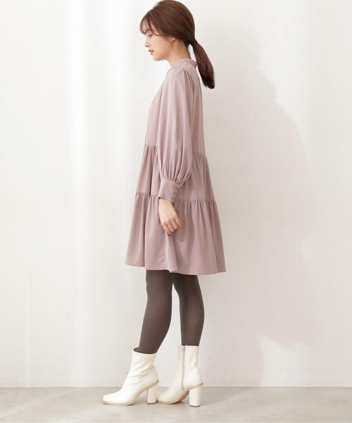 PROPORTION BODY DRESSING（プロポーションボディドレッシング）の「＜Ｅ＞ティアードミニワンピ / 1211247901（ワンピース・レディース・ブルー/ライトピンク/ブラック・MEDIUM/SMALL）」の4枚目の写真