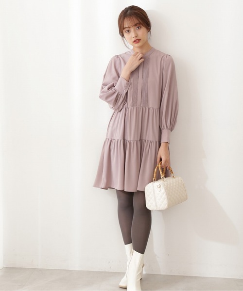 PROPORTION BODY DRESSING（プロポーションボディドレッシング）の「＜Ｅ＞ティアードミニワンピ / 1211247901（ワンピース・レディース・ブルー/ライトピンク/ブラック・MEDIUM/SMALL）」の11枚目の写真