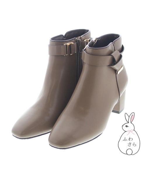 JELLY BEANS（ジェリービーンズ）の「リボンベルトショートブーツ<ふわさら>(204-42723)JELLY BEANS(ジェリービーンズ)（ブーツ・レディース・ブラック/グリーン/グレイッシュベージュ・LL/SS/S/M/L）」の11枚目の写真