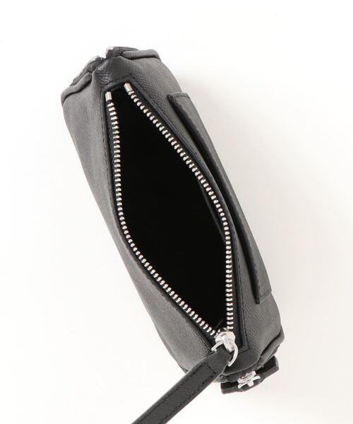 KENZO(ケンゾー)の「グレインレザー製スモールポーチ KENZO Kompact(ポーチ・レディース・ブラック系その他・ONE SIZE)」の3枚目の写真