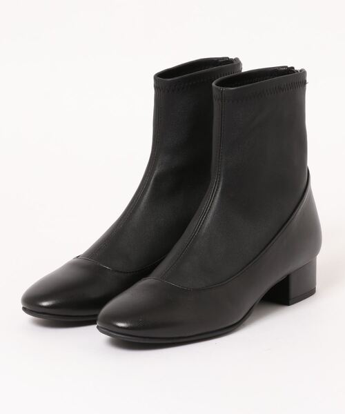 agnes b.(アニエスベー)の「ストレッチショートブーツ(ブーツ・レディース・ブラック/アイボリー・23.5cm/24.5cm/23.0cm/24.0cm/22.5cm)」の2枚目の写真