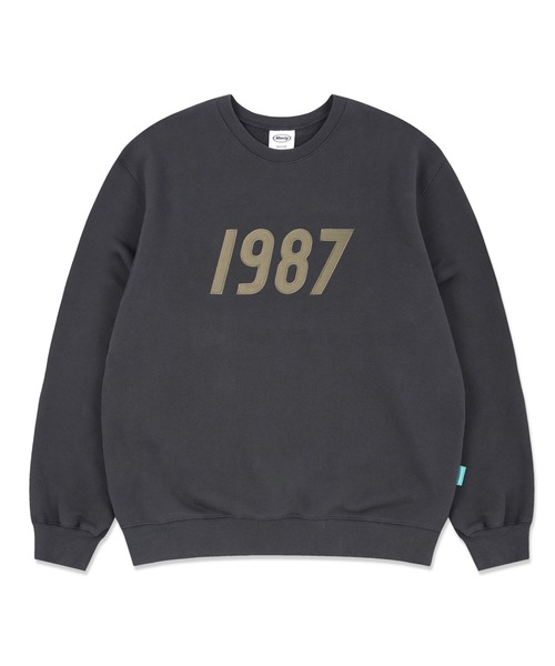 87mm（87mm）の「【87MM / Mmlg】1987 SWEAT / パルチムエムエム MMLG 1987 ロゴ スウェットシャツ（スウェット・レディース・チャコールグレー/ネイビー/グレー/レッド/オリーブ・SMALL/MEDIUM/LARGE）」の2枚目の写真