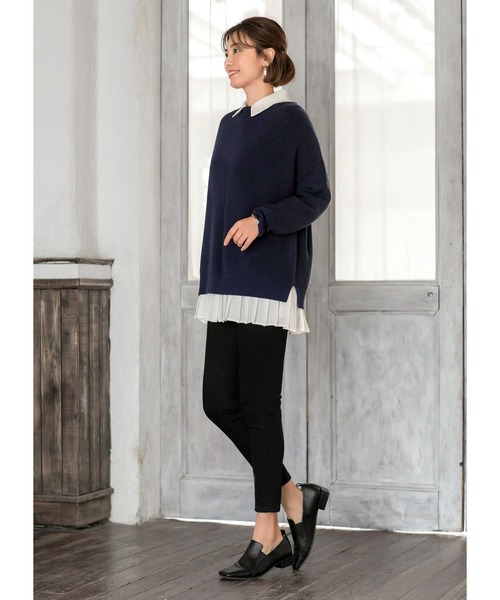 STYLE DELI(スタイルデリ)の「ジョーゼット裾プリーツシャツ(シャツ/ブラウス・レディース・ホワイト/ブラック・FREE)」の22枚目の写真