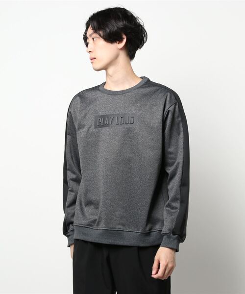 セール】ストレッチポンチ袖ライントレーナー（スウェット