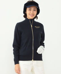 BEAMS GOLF（ビームスゴルフ）の「BEAMS GOLF PURPLE LABEL / 防風 ニット ジップアップ ブルゾン（カーディガン/ボレロ）」
