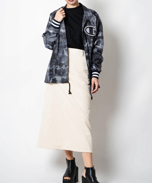 Champion（チャンピオン）の「【Wo】【it】Champion SATIN COACHES JACKET RIBBED CUFF PRINT（ミリタリージャケット・レディース・ブラック/ネイビー・MEDIUM/LARGE/SMALL）」の20枚目の写真