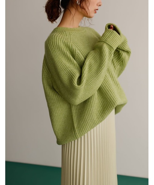 Re:EDIT（リエディ）の「ロングスリーブ起毛ニットプルオーバー