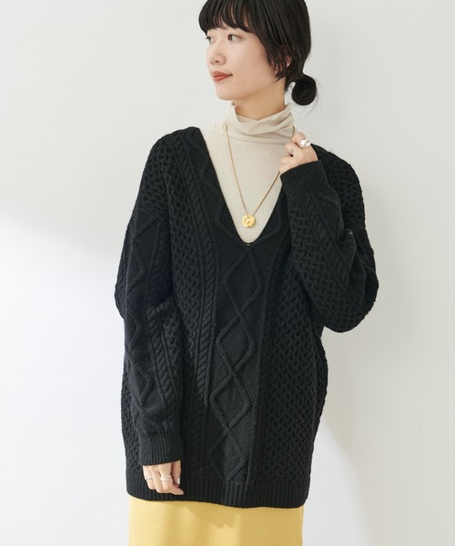 SHENERY（シーナリー）の「リヨセルコットンテレコタートルネック（Tシャツ/カットソー・レディース・ライトベージュ/グレー・FREE）」の21枚目の写真