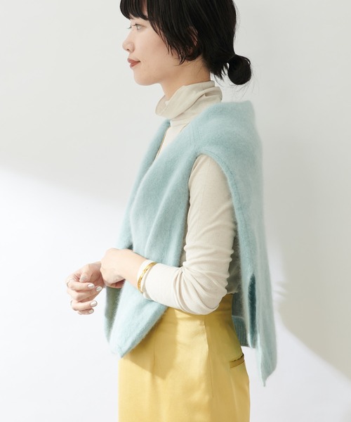 SHENERY（シーナリー）の「リヨセルコットンテレコタートルネック（Tシャツ/カットソー・レディース・ライトベージュ/グレー・FREE）」の19枚目の写真