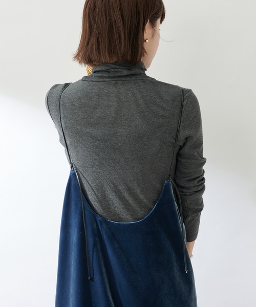 SHENERY（シーナリー）の「リヨセルコットンテレコタートルネック（Tシャツ/カットソー・レディース・ライトベージュ/グレー・FREE）」の7枚目の写真