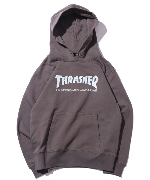 THRASHER(スラッシャー)の「THRASHER/スラッシャー KIDS MAG LOGO HOODIE プルオーバーパーカー フロントロゴ 裏毛(パーカー・キッズ・チャコール/ホワイト/ナチュラル/ブラック・130/150)」の3枚目の写真