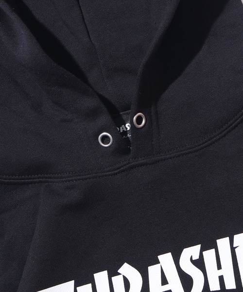 THRASHER(スラッシャー)の「THRASHER/スラッシャー KIDS MAG LOGO HOODIE プルオーバーパーカー フロントロゴ 裏毛(パーカー・キッズ・チャコール/ホワイト/ナチュラル/ブラック・130/150)」の7枚目の写真