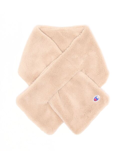 Champion（チャンピオン）の「【CHAMPION／チャンピオン】差込み型 ファーマフラー　レディースサイズ（マフラー・レディース・ブラック/ベージュ/ブラウン/オフホワイト・FREE）」の4枚目の写真