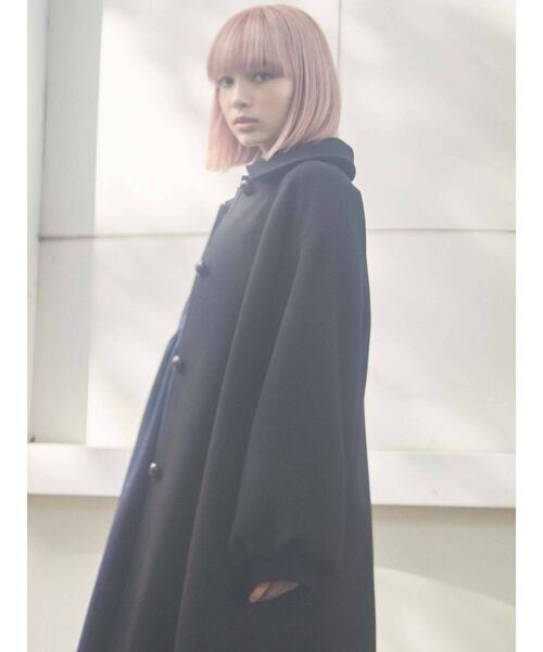 merry jenny（メリージェニー）の「ギャザースリーブAラインコート（ステンカラーコート・レディース・ブラック/グリーン/ブルー・FREE）」の12枚目の写真