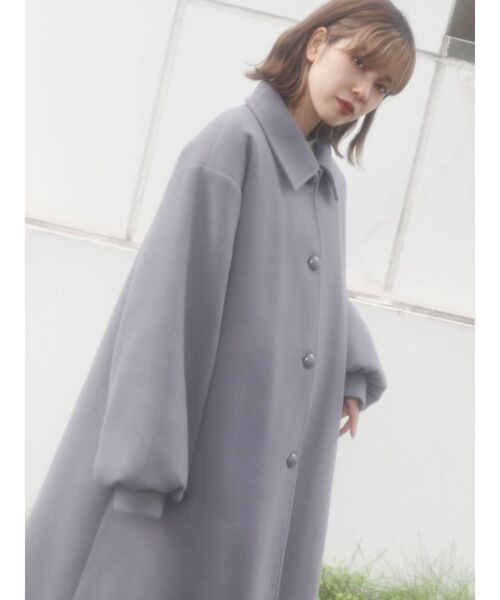 merry jenny（メリージェニー）の「ギャザースリーブAラインコート（ステンカラーコート・レディース・ブラック/グリーン/ブルー・FREE）」の14枚目の写真