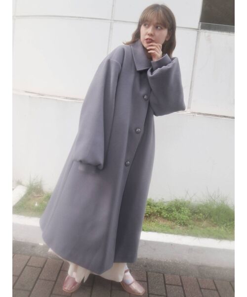 merry jenny（メリージェニー）の「ギャザースリーブAラインコート（ステンカラーコート・レディース・ブラック/グリーン/ブルー・FREE）」の16枚目の写真