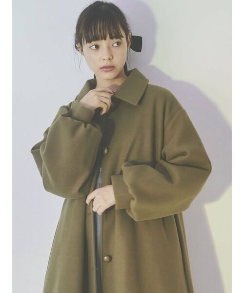 merry jenny（メリージェニー）の「ギャザースリーブAラインコート（ステンカラーコート・レディース・ブラック/グリーン/ブルー・FREE）」の21枚目の写真