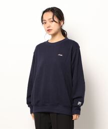 【FILA/フィラ】裏起毛ワンポイント刺繍スウェットトレーナー