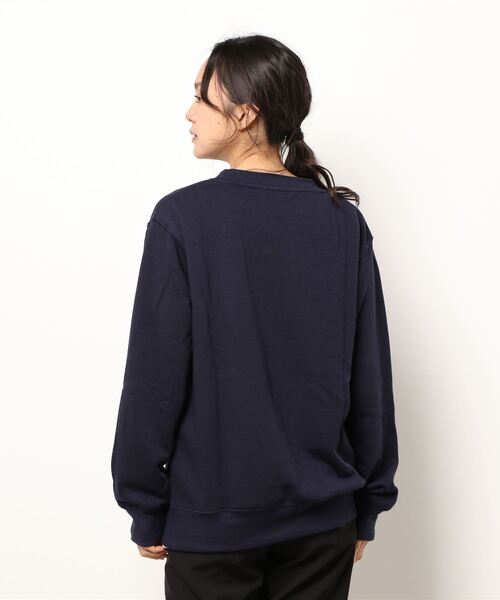 FILA(フィラ)の「【FILA/フィラ】裏起毛ワンポイント刺繍スウェットトレーナー(スウェット・レディース・ホワイト/ブラック/ネイビー/ピンク/杢グレー・MEDIUM/LARGE/X-LARGE)」の7枚目の写真