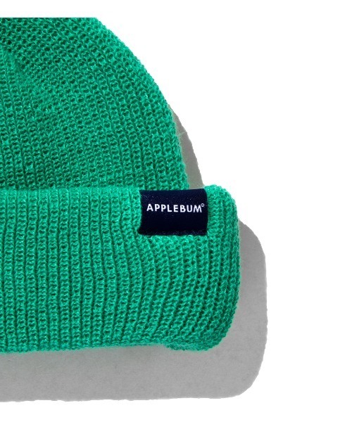 APPLEBUM（アップルバム）の「Sustainable Pis Knit Cap（ニットキャップ/ビーニー・メンズ・ブラック/ターコイズブルー・FREE）」の4枚目の写真