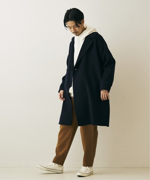 417 EDIFICE（フォーワンセブンエディフィス）の「リバーウール ラップコート（トレンチコート・メンズ・チャコールグレー/ネイビー・SMALL/MEDIUM/LARGE）」の22枚目の写真