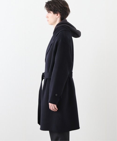 417 EDIFICE（フォーワンセブンエディフィス）の「リバーウール ラップコート（トレンチコート・メンズ・チャコールグレー/ネイビー・SMALL/MEDIUM/LARGE）」の8枚目の写真