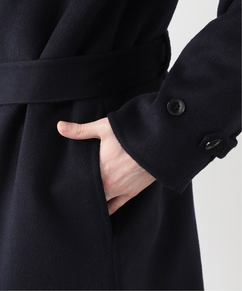 417 EDIFICE（フォーワンセブンエディフィス）の「リバーウール ラップコート（トレンチコート・メンズ・チャコールグレー/ネイビー・SMALL/MEDIUM/LARGE）」の9枚目の写真