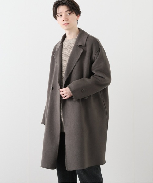 417 EDIFICE（フォーワンセブンエディフィス）の「リバーウール ラップコート（トレンチコート・メンズ・チャコールグレー/ネイビー・SMALL/MEDIUM/LARGE）」の10枚目の写真