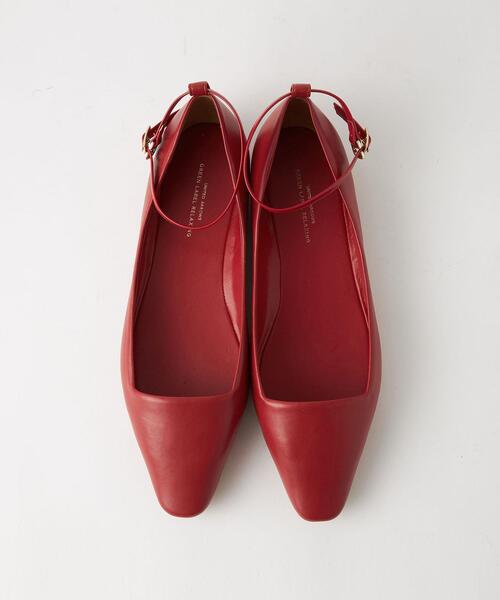 green label relaxing(グリーンレーベルリラクシング)の「スクエア2WAY フラットシューズ -撥水-(その他シューズ・レディース・ブラック/レッド/シルバー・22.5cm/23cm/23.5cm/24cm/24.5cm)」の6枚目の写真