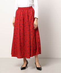 Samansa Mos2 blue | 小花柄フレアスカート(スカート)