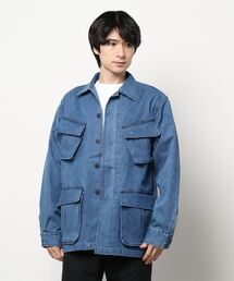 HOUSTON（ヒューストン）の「【HOUSTON】  ヒューストン  3LAYER DENIM FATIGUE JACKET / 3レイヤーデニムファティーグジャケット（デニムジャケット）」