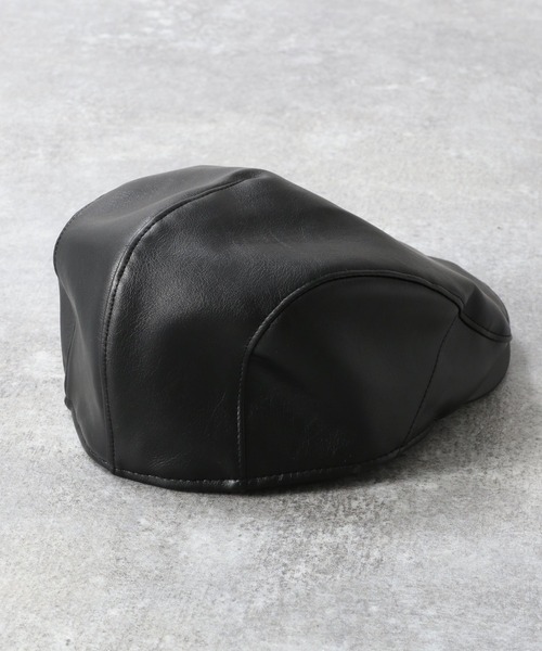 RAGEBLUE(レイジブルー)の「レザータッチハンチング/266060(ハンチング/ベレー帽・メンズ・ブラック/ダークグレー/ダークブラウン・FREE)」の14枚目の写真