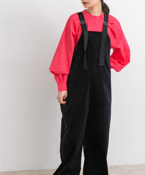 KBF(ケイビーエフ)の「コーデュロイWIDEサロペット(サロペット/オーバーオール・レディース・キャメル/ネイビー/グレー系その他・ONE)」の4枚目の写真