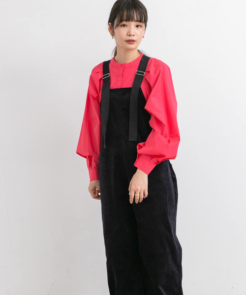 KBF(ケイビーエフ)の「コーデュロイWIDEサロペット(サロペット/オーバーオール・レディース・キャメル/ネイビー/グレー系その他・ONE)」の5枚目の写真