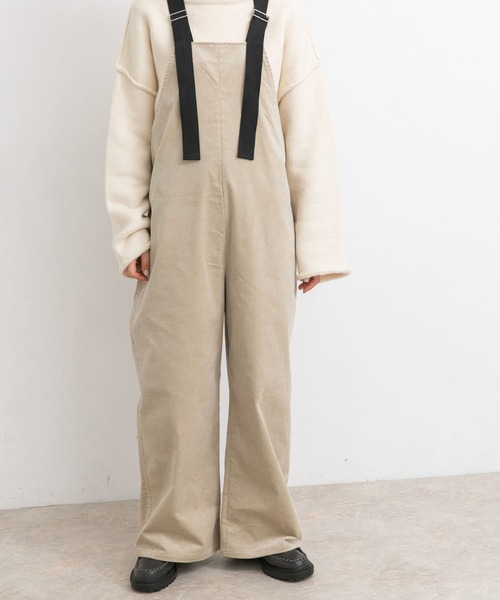 KBF(ケイビーエフ)の「コーデュロイWIDEサロペット(サロペット/オーバーオール・レディース・キャメル/ネイビー/グレー系その他・ONE)」の10枚目の写真