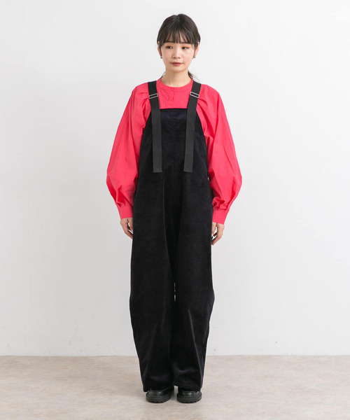 KBF(ケイビーエフ)の「コーデュロイWIDEサロペット(サロペット/オーバーオール・レディース・キャメル/ネイビー/グレー系その他・ONE)」の22枚目の写真