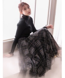 fifth | チェック柄ボリュームチュールスカート(スカート)