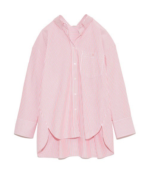 Mila Owen(ミラオーウェン)の「シャツカーブコクーンシルエットキャンペーンシャツ(シャツ/ブラウス・レディース・ブラック/オリーブ/オレンジ/ラベンダー/サックスブルー/ホワイト・FREE)」の22枚目の写真