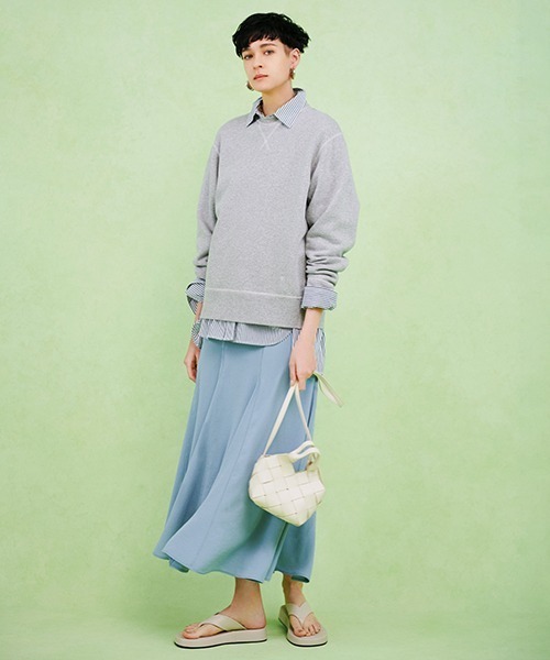 Mila Owen(ミラオーウェン)の「シャツカーブコクーンシルエットキャンペーンシャツ(シャツ/ブラウス・レディース・ブラック/オリーブ/オレンジ/ラベンダー/サックスブルー/ホワイト・FREE)」の13枚目の写真