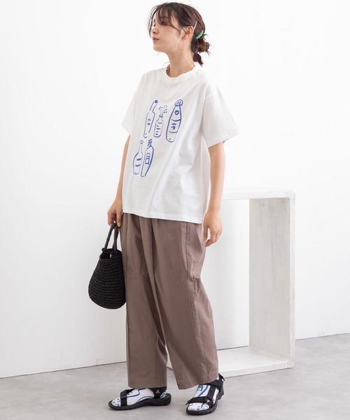 POU DOU DOU（プードゥドゥ）の「ボトルプリントTee（Tシャツ/カットソー・レディース・ブラック/オフホワイト・3）」の7枚目の写真