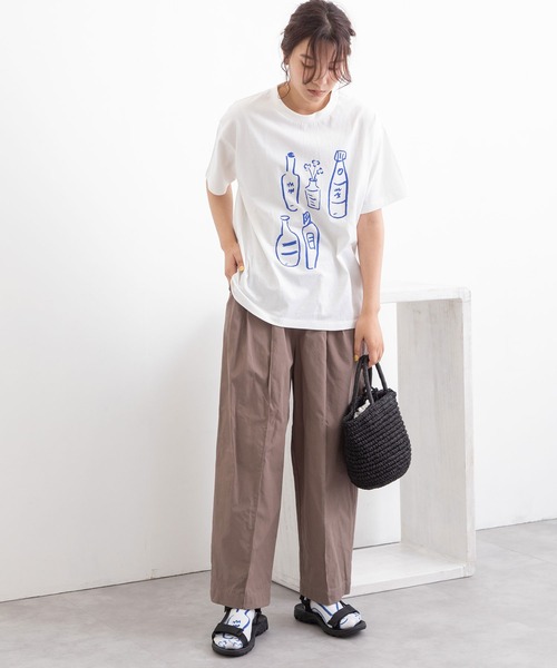 POU DOU DOU（プードゥドゥ）の「ボトルプリントTee（Tシャツ/カットソー・レディース・ブラック/オフホワイト・3）」の9枚目の写真